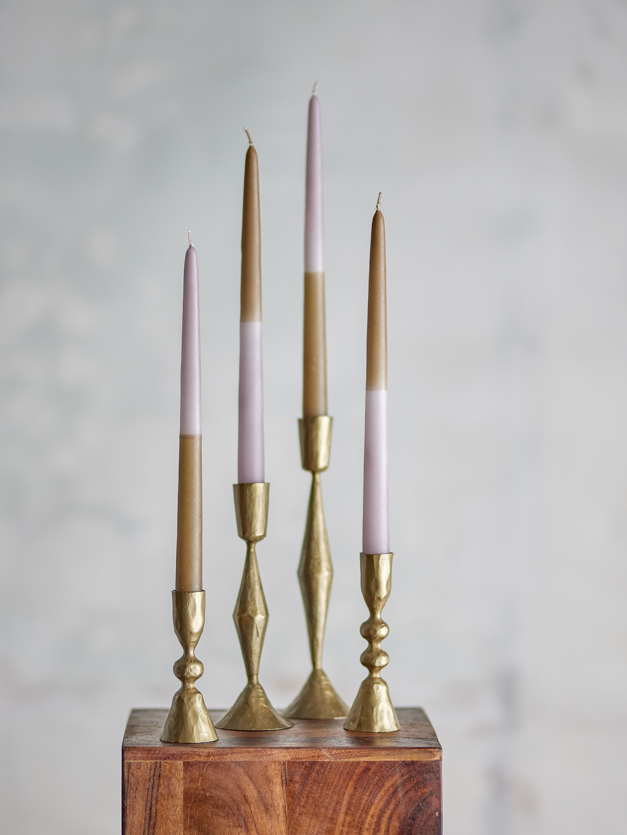 Burma Stearinlys, Multifarvet, Paraffin, D2,2xH30 cm, Pack of 4