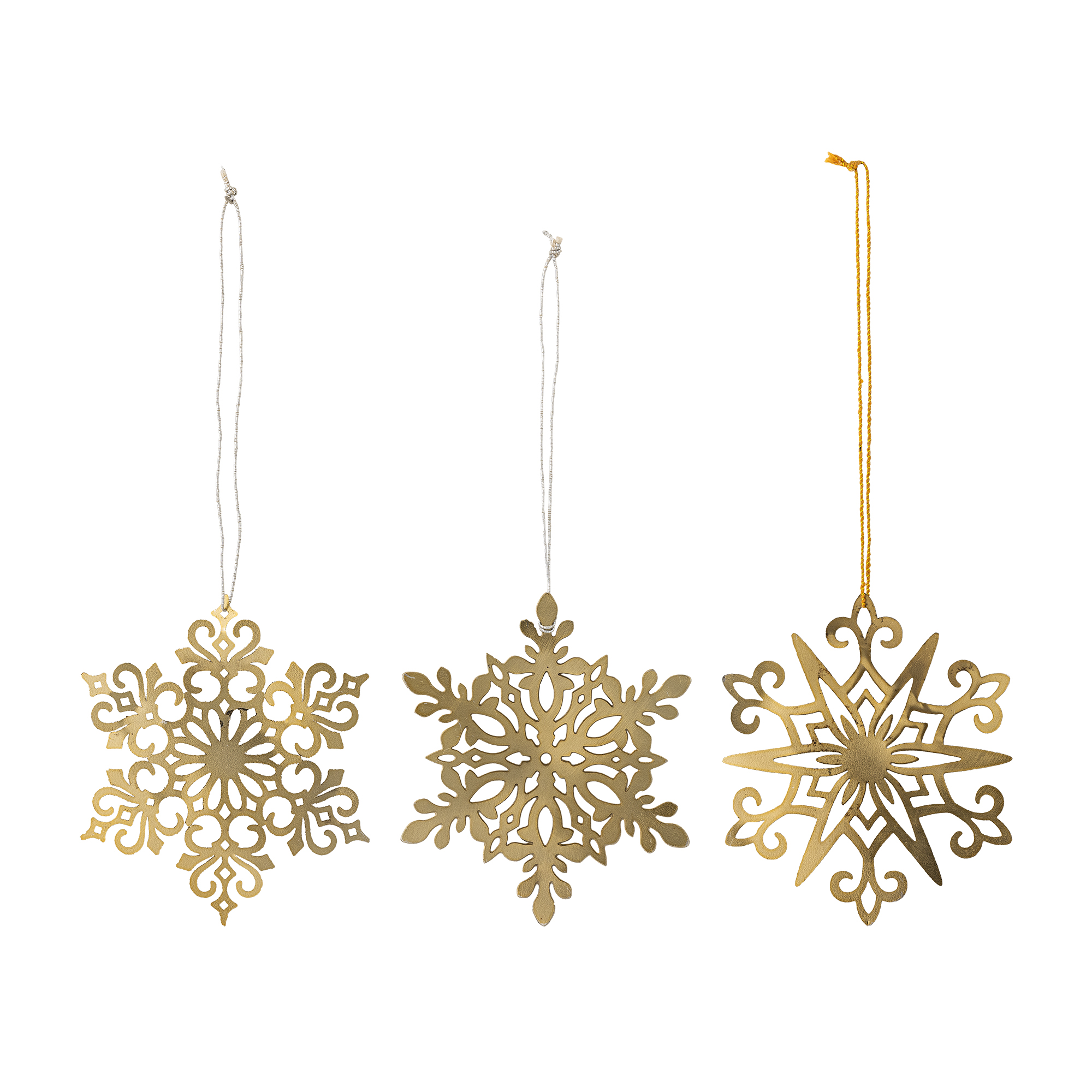 Bloomingville - Mani Ornament, Guld, Metal, L10xH10 cm, Set of 3