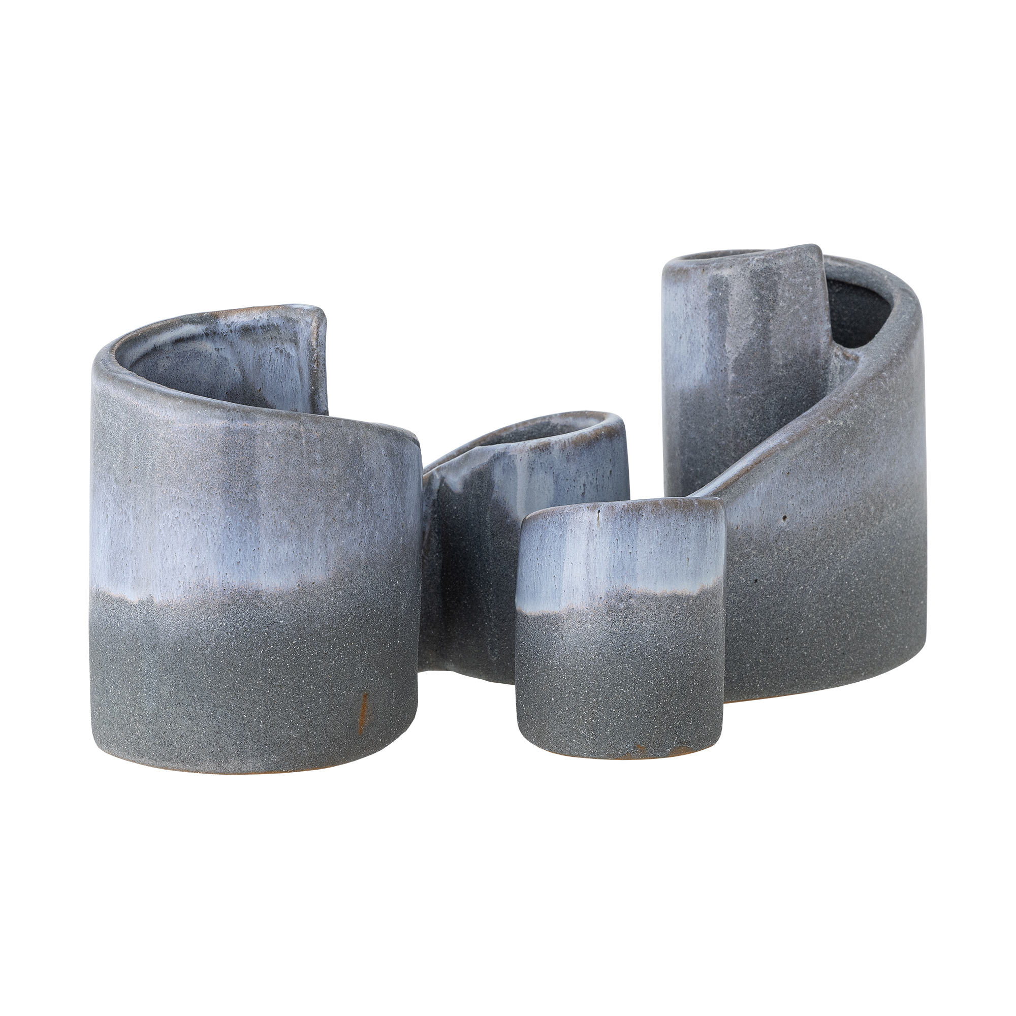 Bloomingville - Meliad Bogstøtte, Blå, Stentøj, L19,5xH12,5xW8 cm, Set of 2 billede