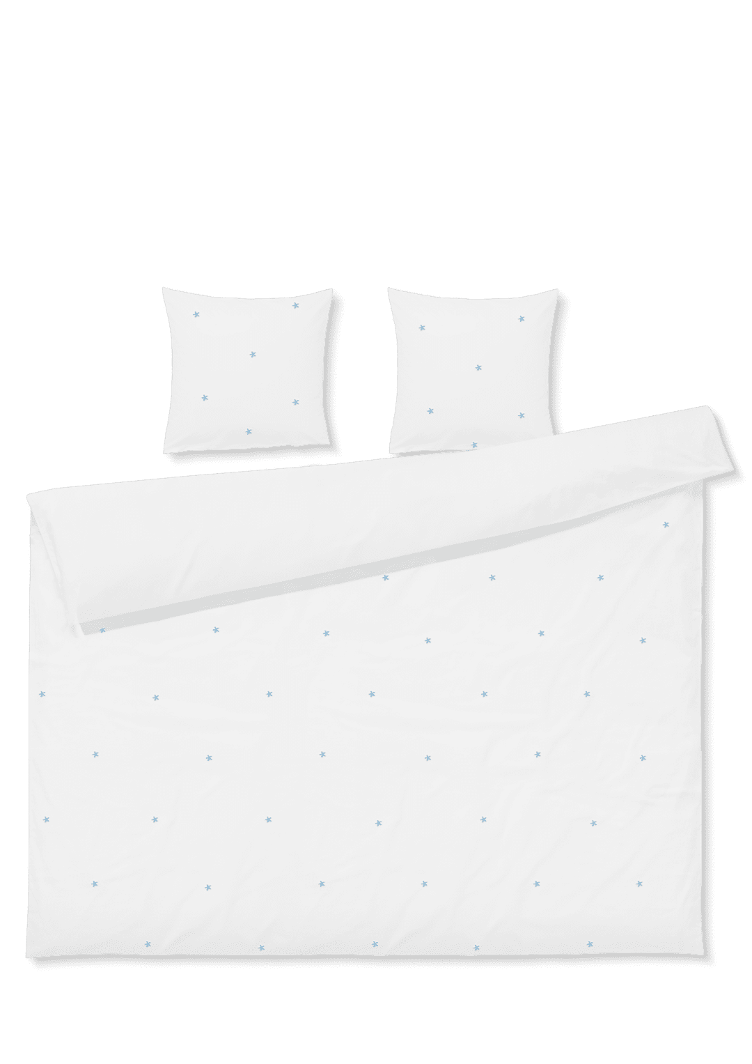 Juna - Daisy Sengetøj 200x220 cm hvid/lys blå