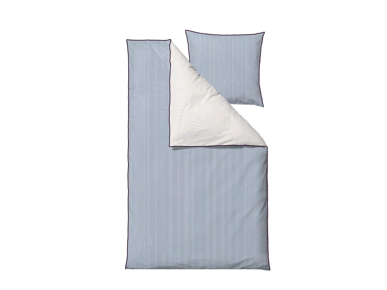 Södahl - Sengetøj 140 x 220 cm Frame Linen blue