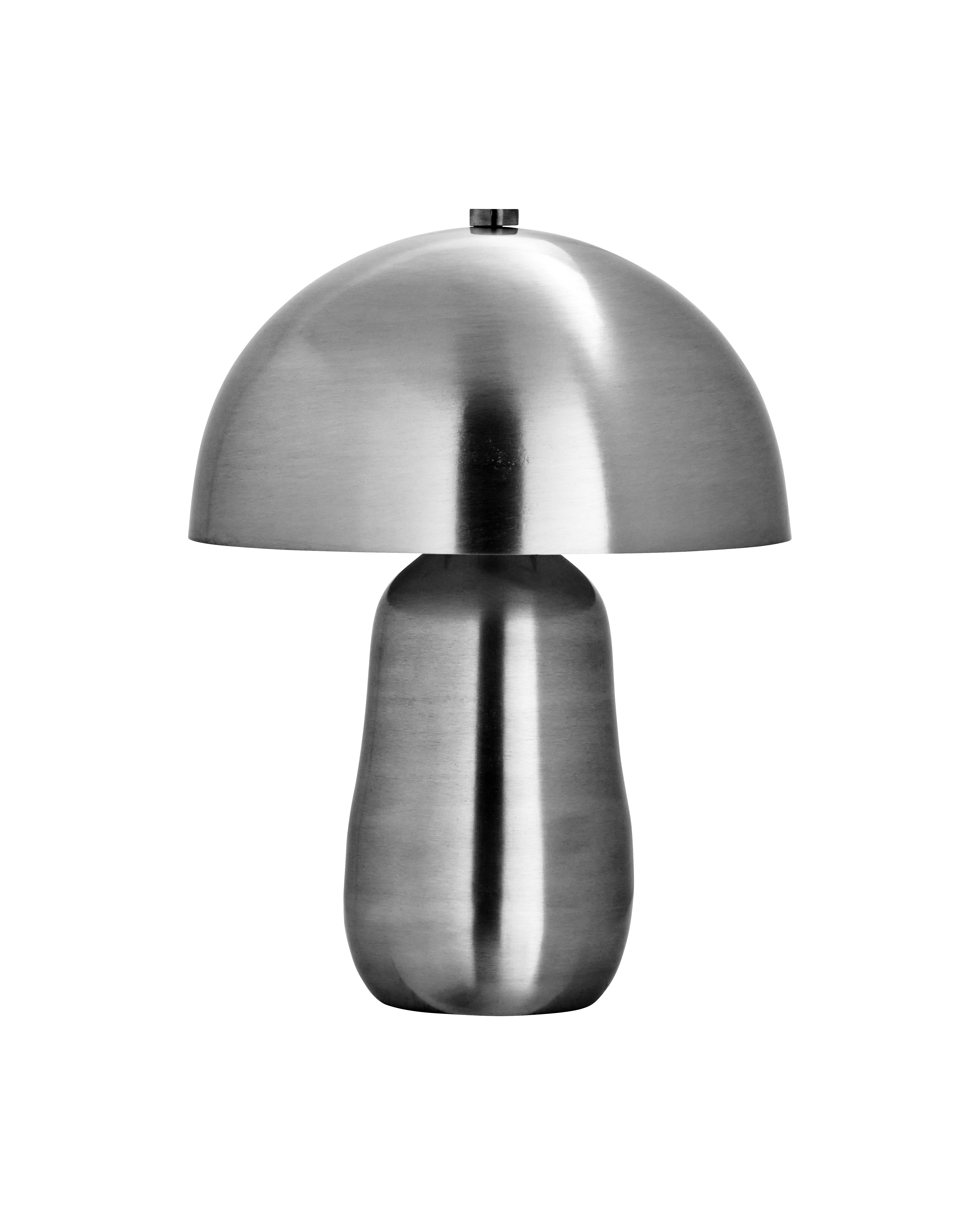 House Doctor - Bordlampe, Roomie, Børstet sølvfinish billede