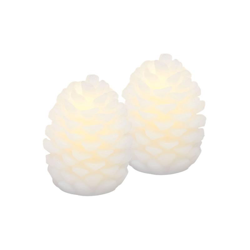 Sirius Clara Kogle Mini 2 stk, Hvid, H7,5 cm