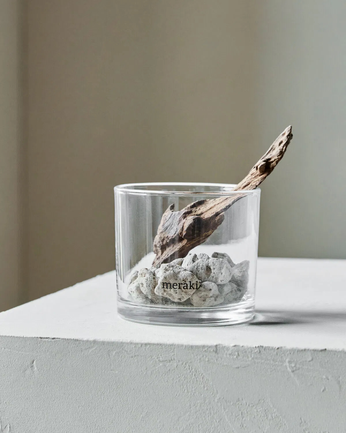 Meraki - Duftfrisker, Lavastone & wood, Sort billede