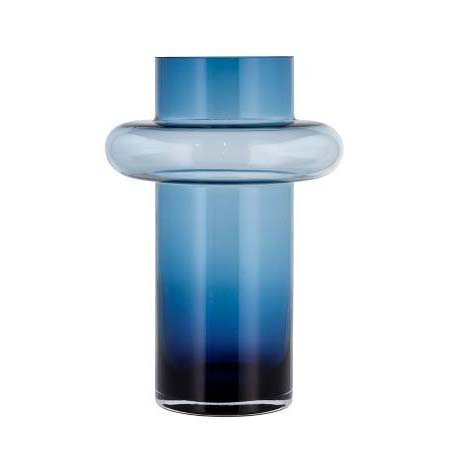 Lyngby Glas Tube Vase Dia 21 x 30 cm Dark Blue*