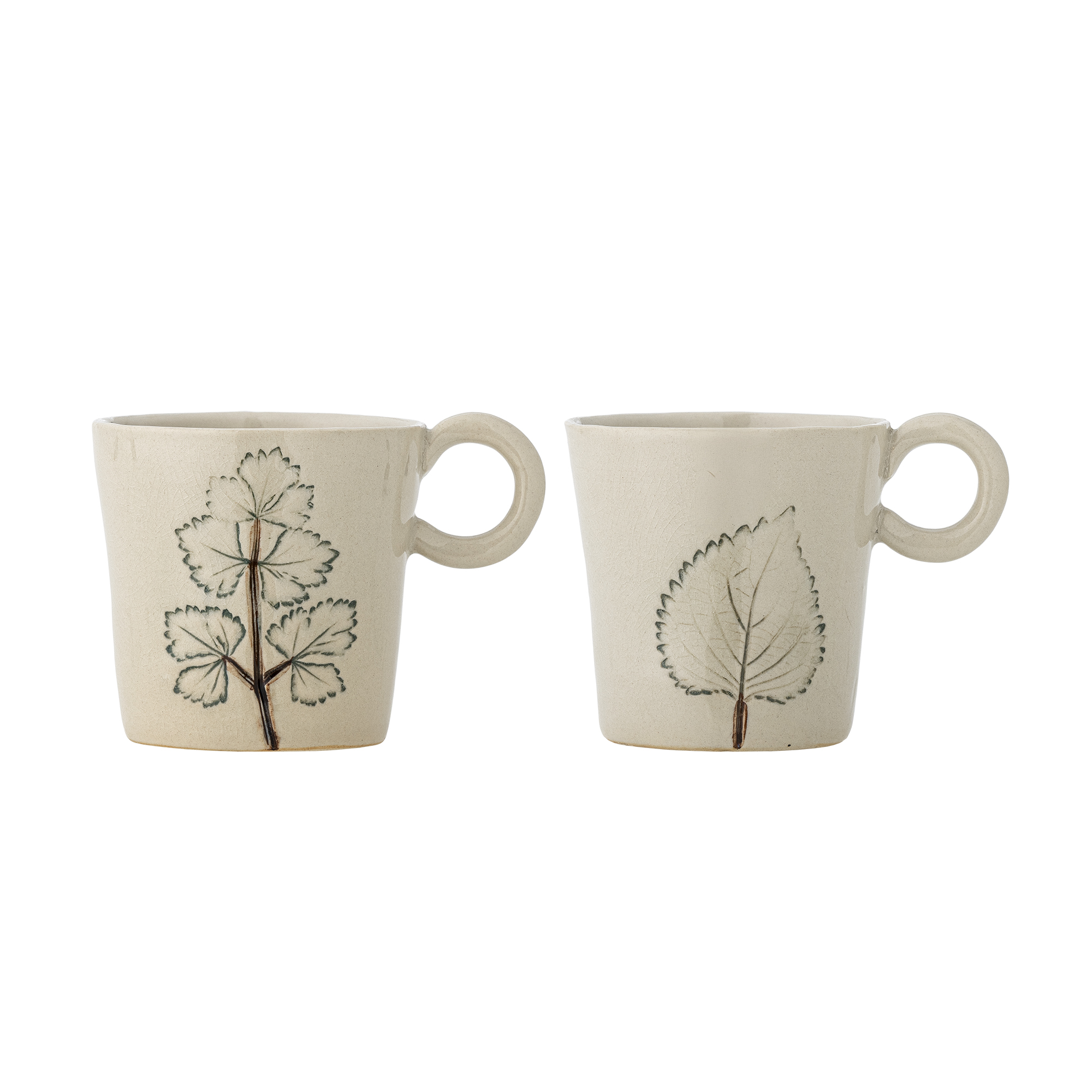 Bloomingville - Aubrin Kop, Natur, Stentøj, D9xH9 cm, Set of 2 billede