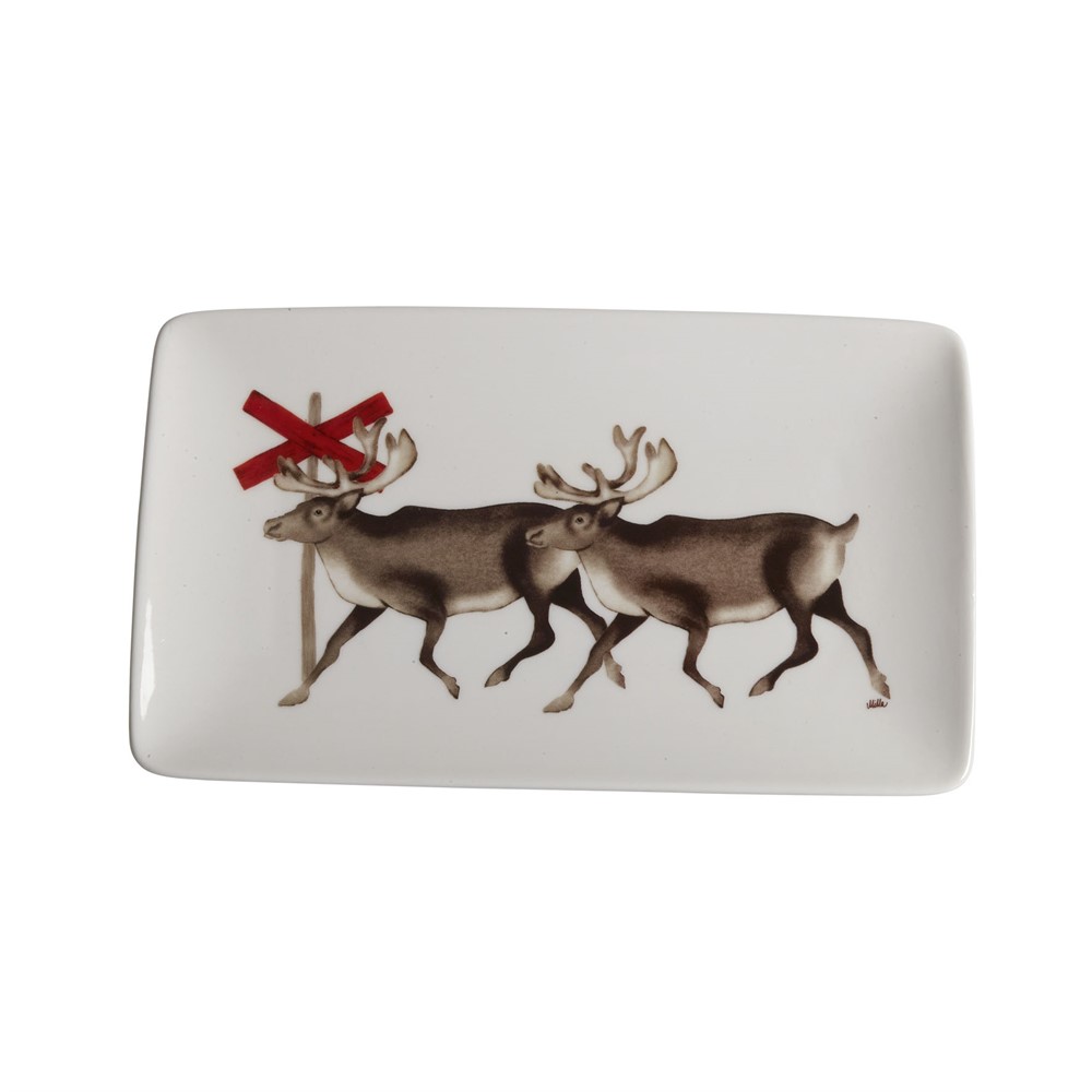 Nääsgränsgården - Plate Reindeer L.21cm, B.13cm