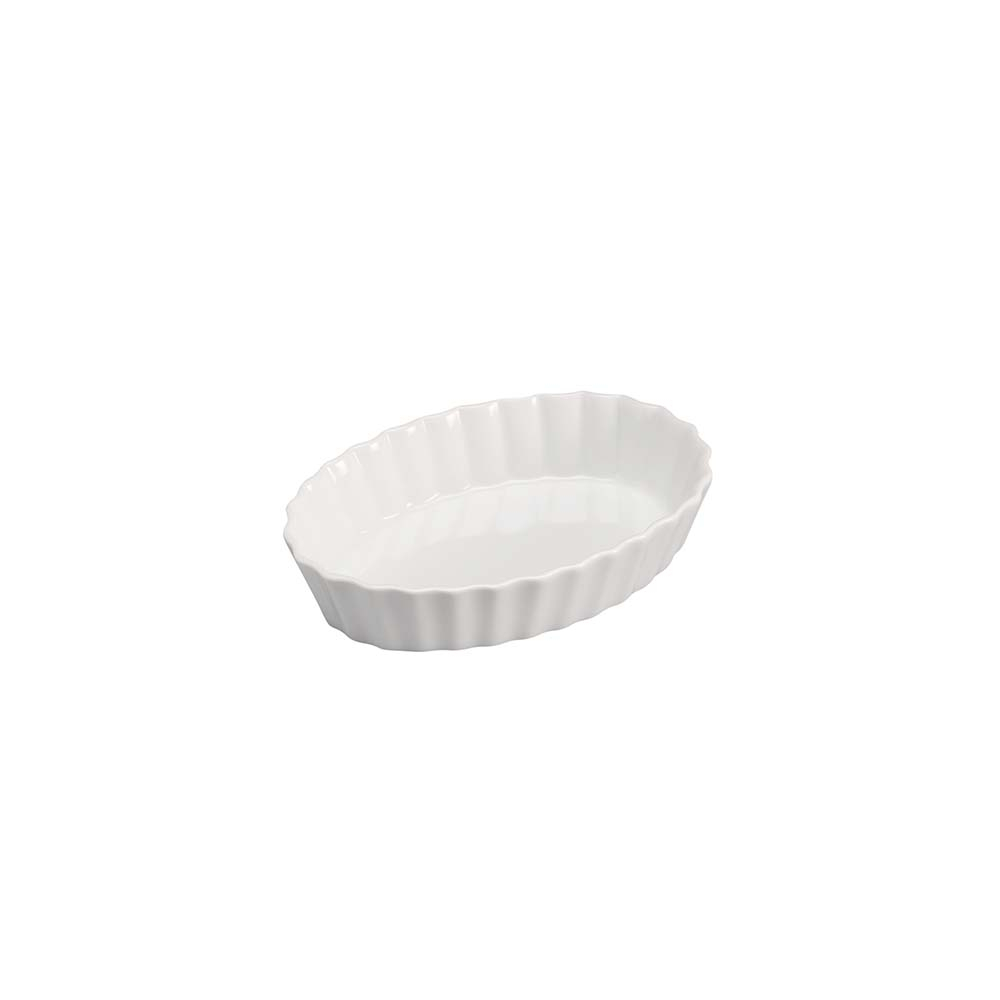 Aida - aroma gastro - oval tærteform, hvid, 16 cm