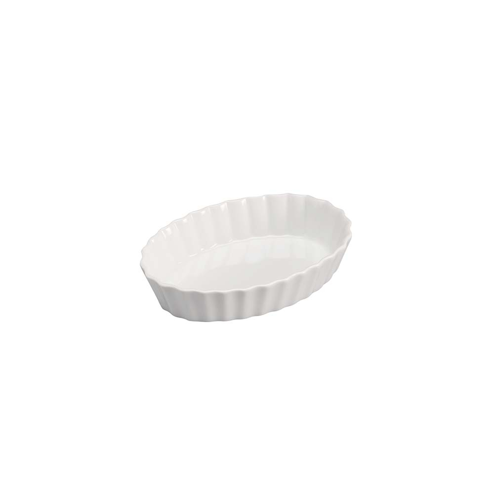 Aida - Aroma gastro - oval tærteform, hvid, 16 cm