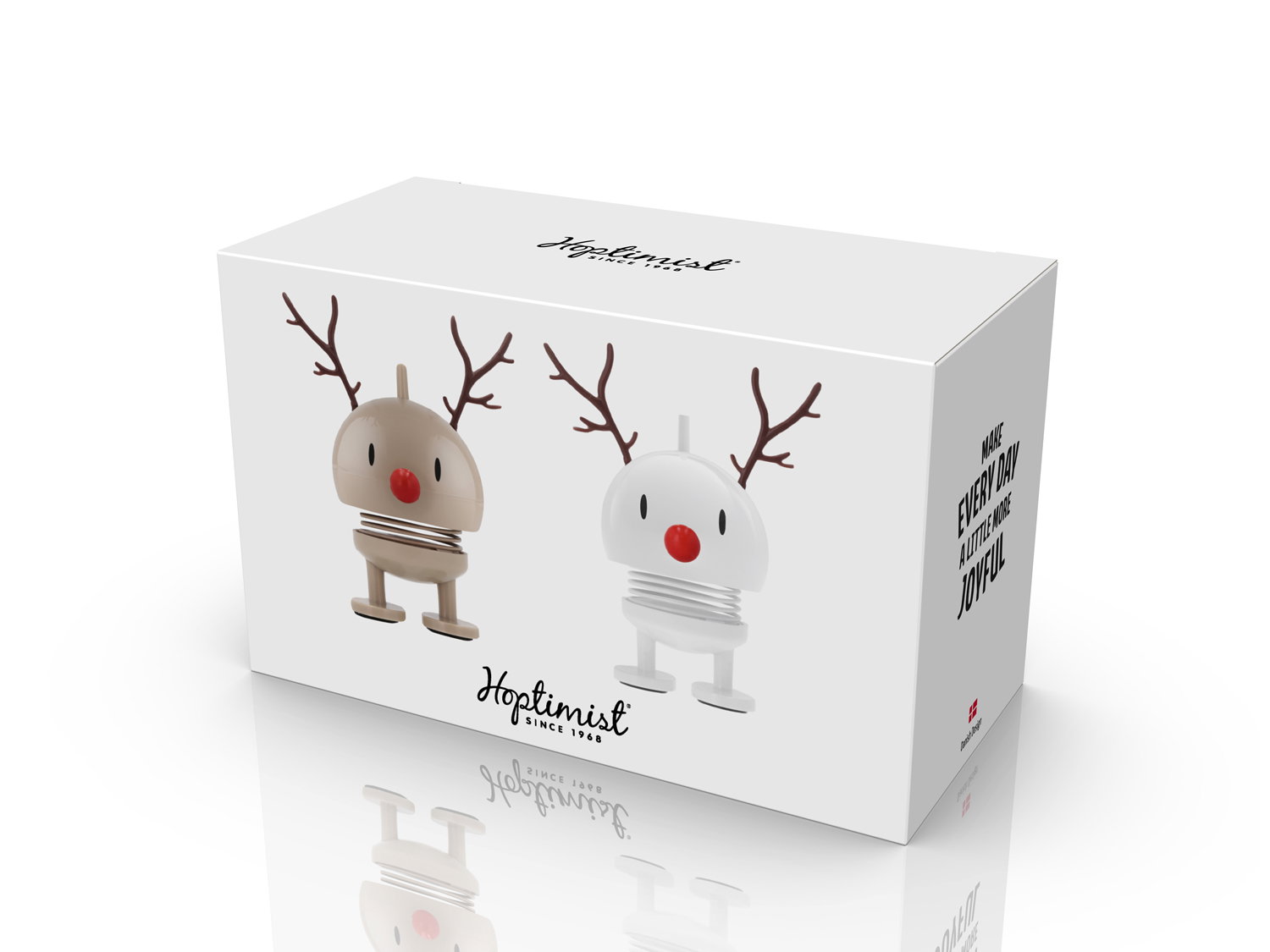 Hoptimist Reindeer Bumble set Latte + Hvid XS