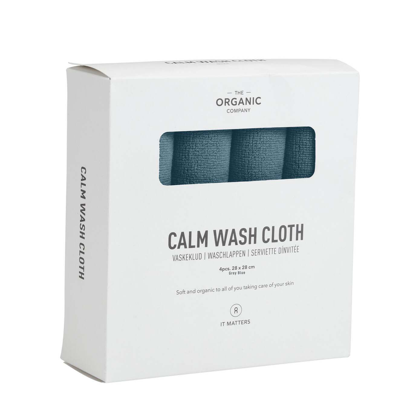 CALM Vaskeklude, Grey blue, 4 stk CALM Vaskeklude, Grey blue, 4 stk