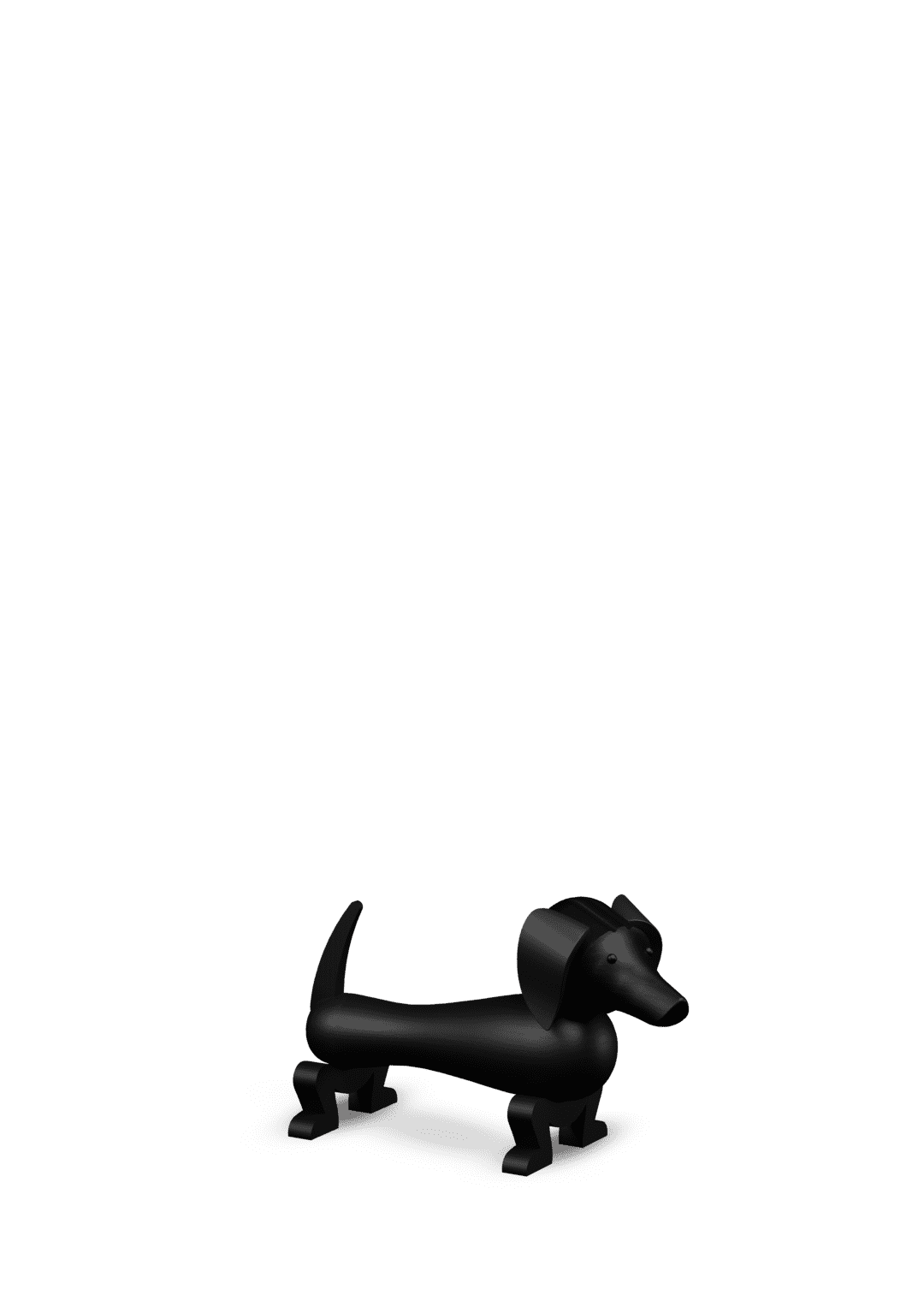 Billede af Kay Bojesen - Gravhund, Pind, lille, mørk eg hos Rikki Tikki Shop