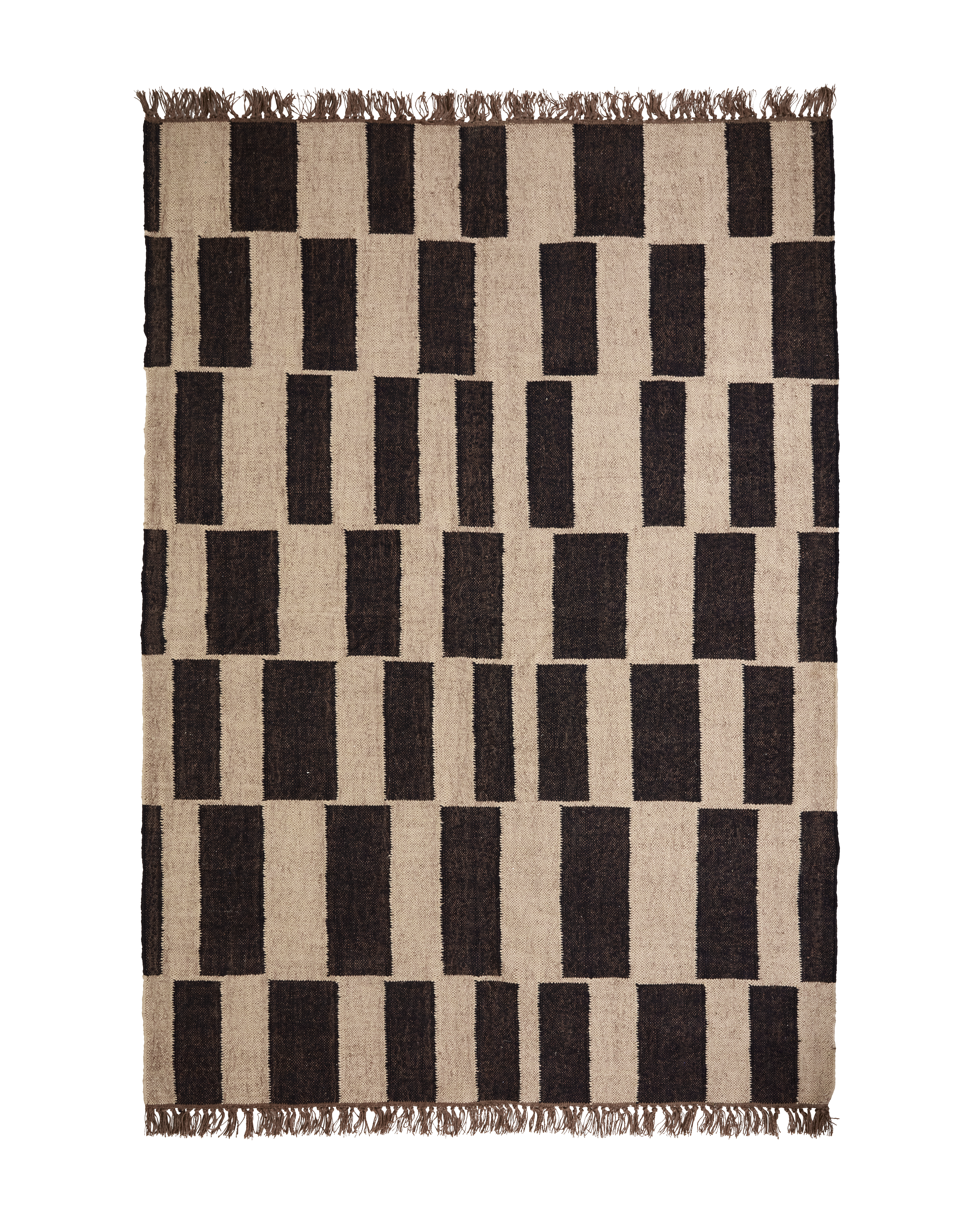 House Doctor - Tæppe, Graph, Sort, Natural