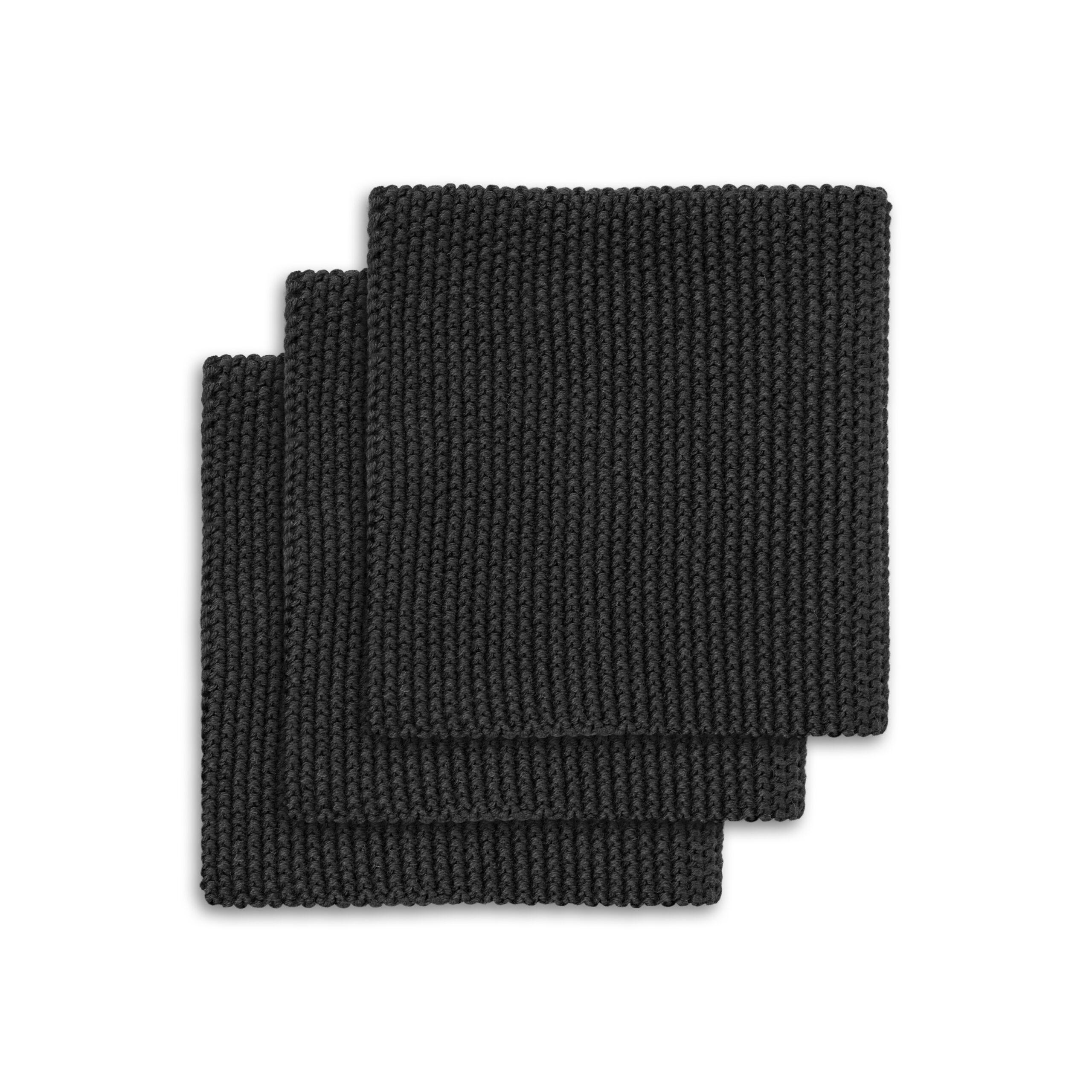 Engholm Textiles - Line Karklud 25x25 cm, Sort, 3 stk