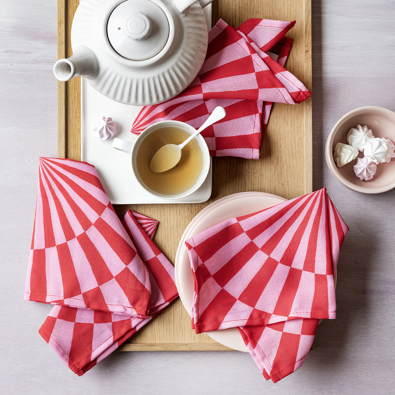 Langkilde & Søn - Cirkus servietter rød, 4 stk