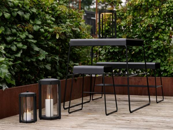 Bænk med hylde A-Bench Outdoor Black