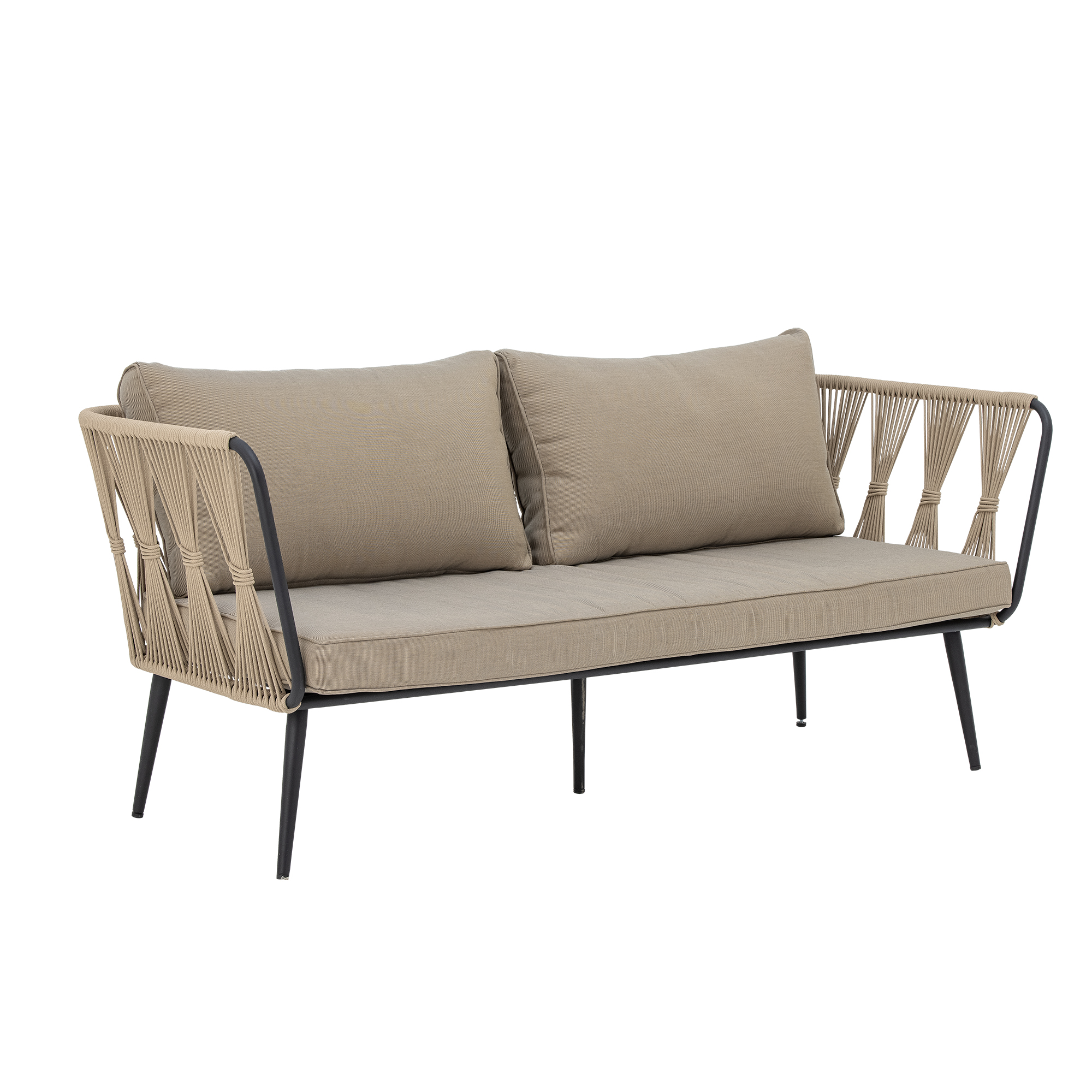 Bloomingville - Pavone Sofa, Brun, Metal, L174xH72xW68 cm billede