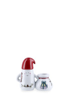 Kähler - Hammershøi Christmas Nissefar lysestage H8.5 hvid m. deko