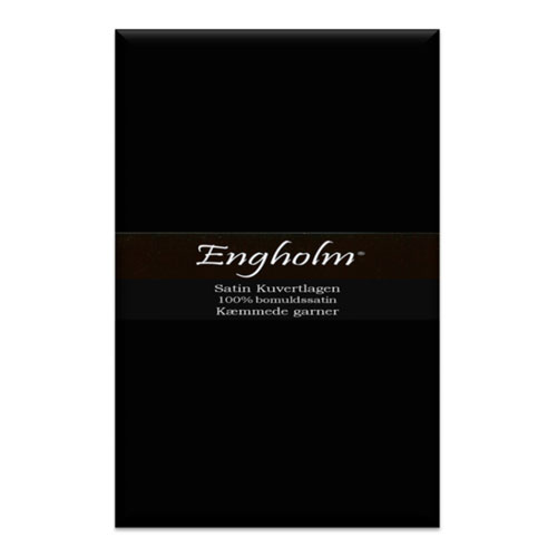 Engholm Textiles - Satin faconlagen, sort, 90x200x30 cm