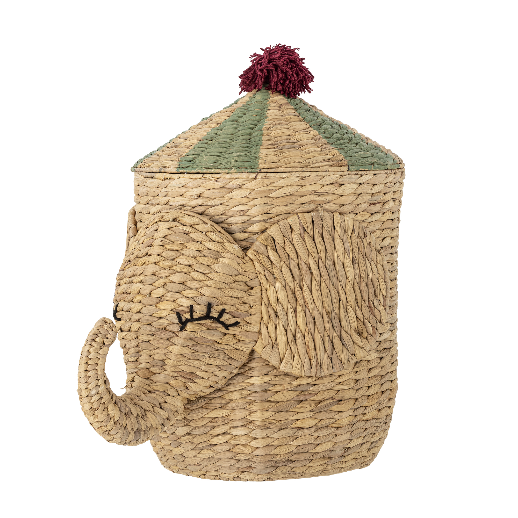 Bloomingville - Bobo Kurv m/låg, Natur, Vandhyacint, L35xH50xW35 cm billede