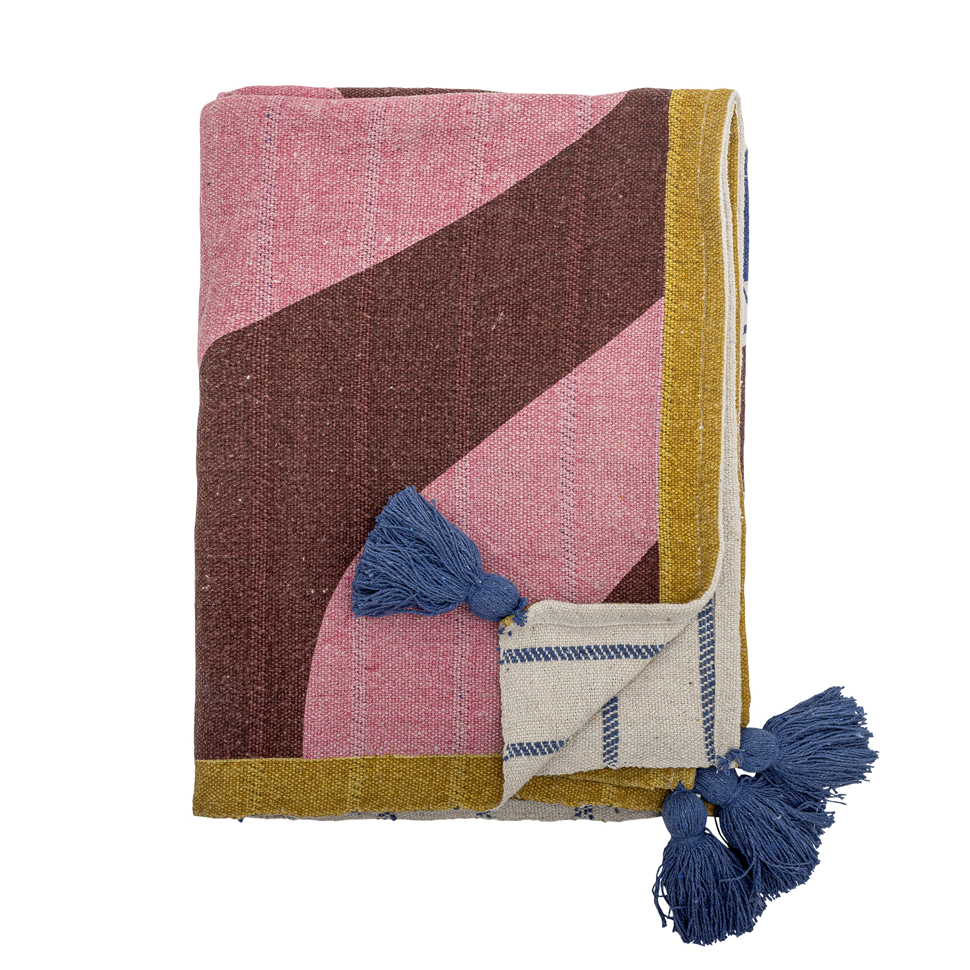 Bloomingville - Remy Plaid, Multifarvet, Genanvendt Bomuld, L160xW130 cm