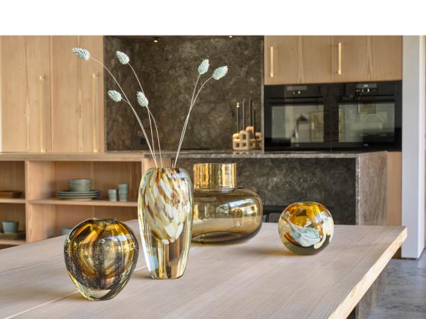 Villa Collection Vase Dia 10 x 21 cm Rosa/Lysegul/Brun