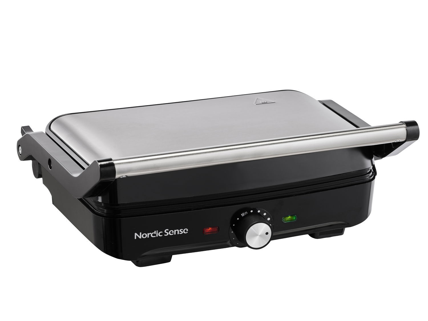 Nordic Sense Paninigrill 31,8 x 25,2 x 13,4 cm 1600 watt Stål/Sort