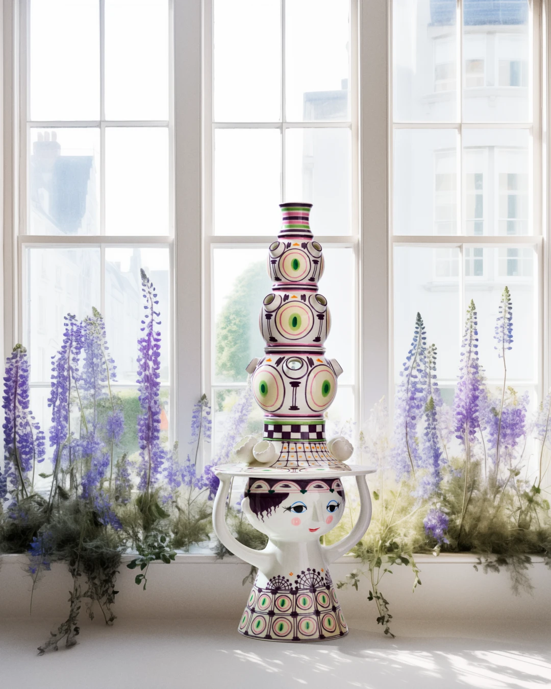 Wiinblad Dame med hat Gulvvase H100 cm blomme