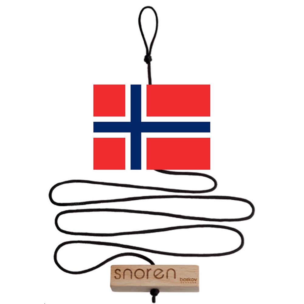 Snoren - Norsk træflag og velkommen klods/brick