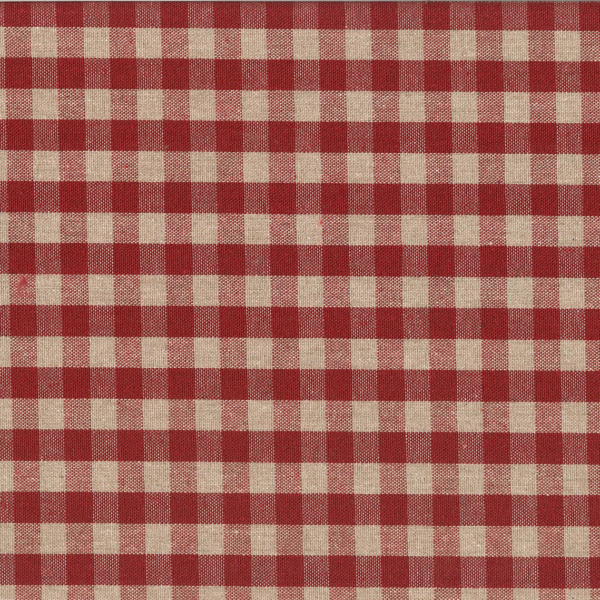 Engholm Textiles - Akryldug - Rød/hvid ternet - i metermål