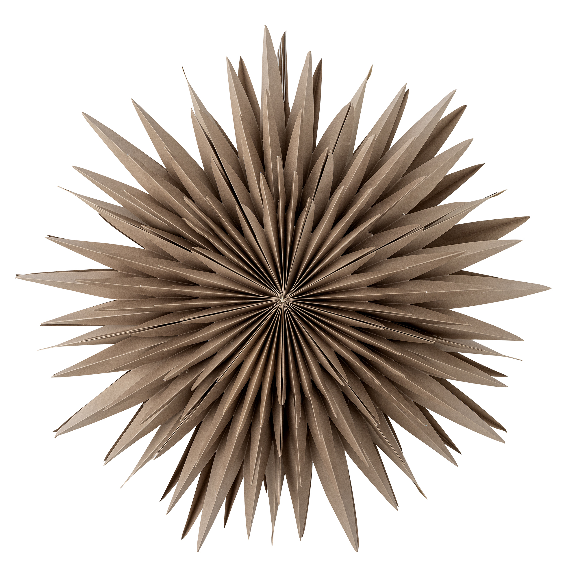 Bloomingville - Elijas Stjerne m/lys, Brun, FSC® Mix, Papir, D50xH15 cm