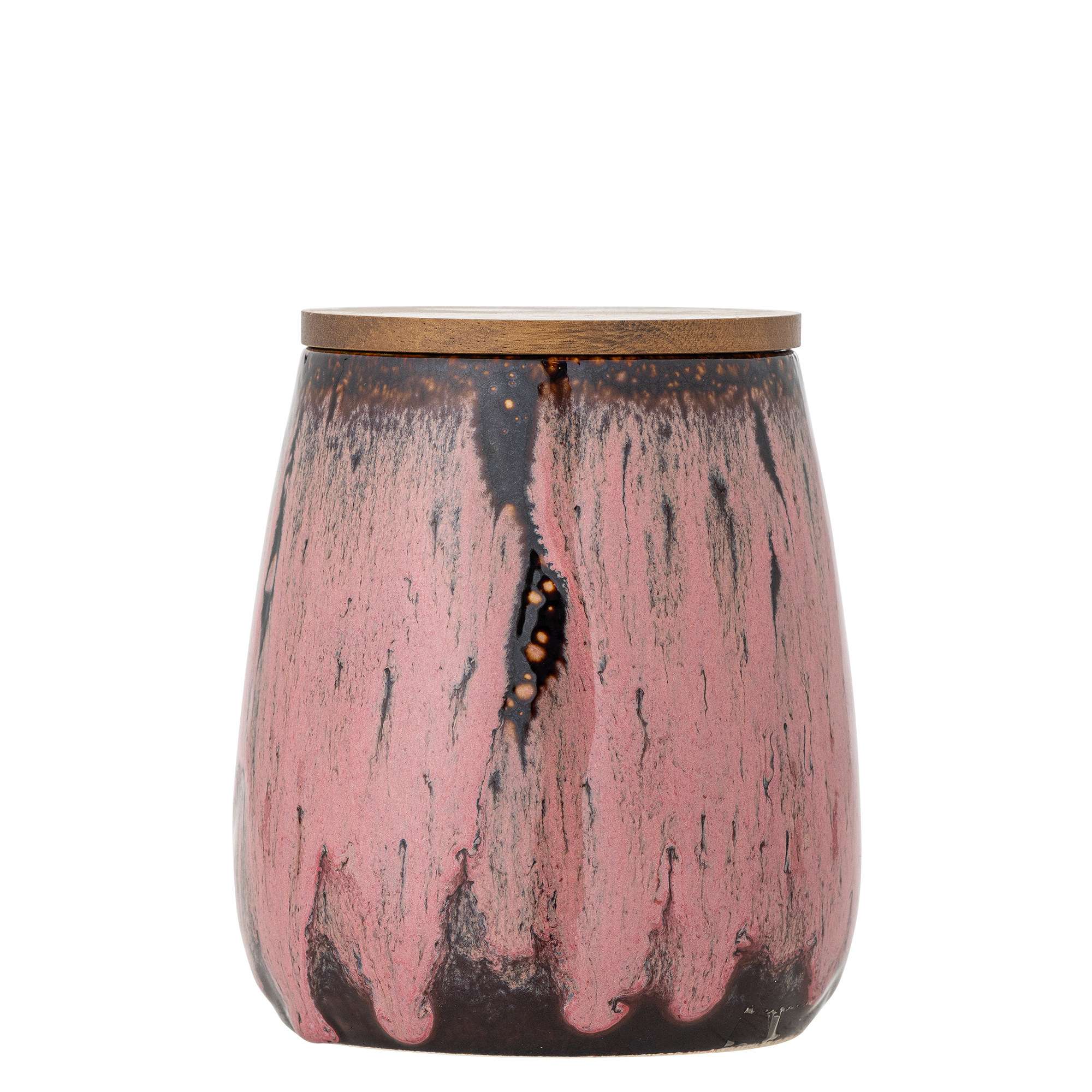 Bloomingville - Rayen Krukke m/låg, Rosa, Stentøj, D12,5xH14,5 cm