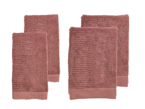 Zone Denmark Classic Håndklæde 4 Stk Peach Red