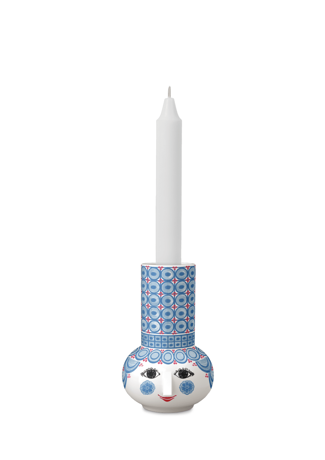 Wiinblad Olga Lysestage H14 cm lys blå