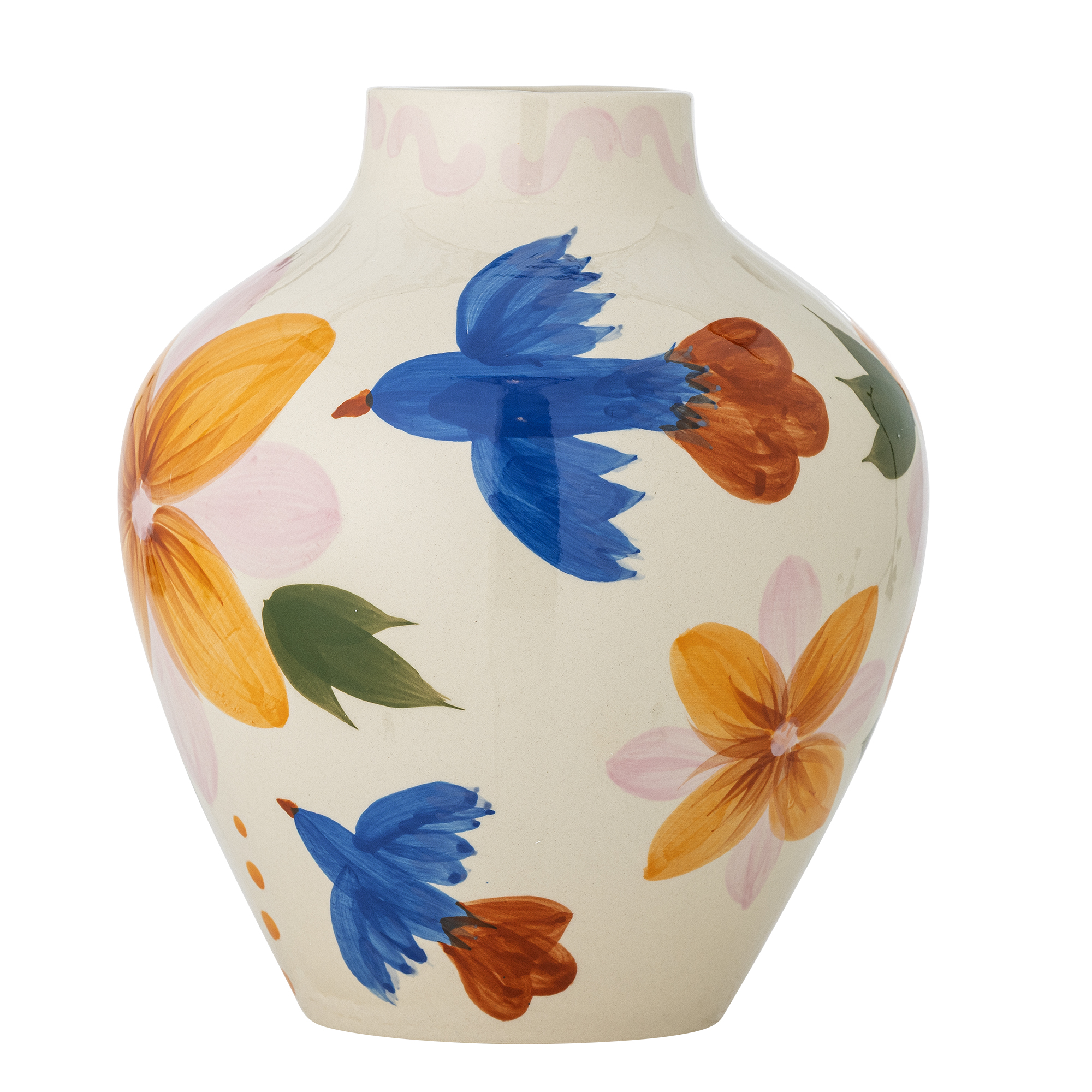 Bloomingville - Maricala Vase, Multifarvet, Stentøj, D22xH27 cm billede
