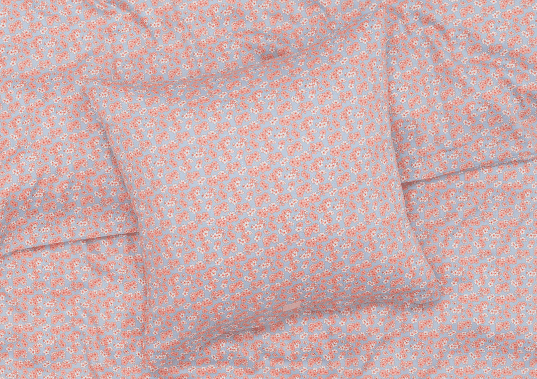 Pleasantly Sengetøj 140x220 cm lys blå/rosa Pleasantly Sengetøj 140x220 cm lys blå/rosa