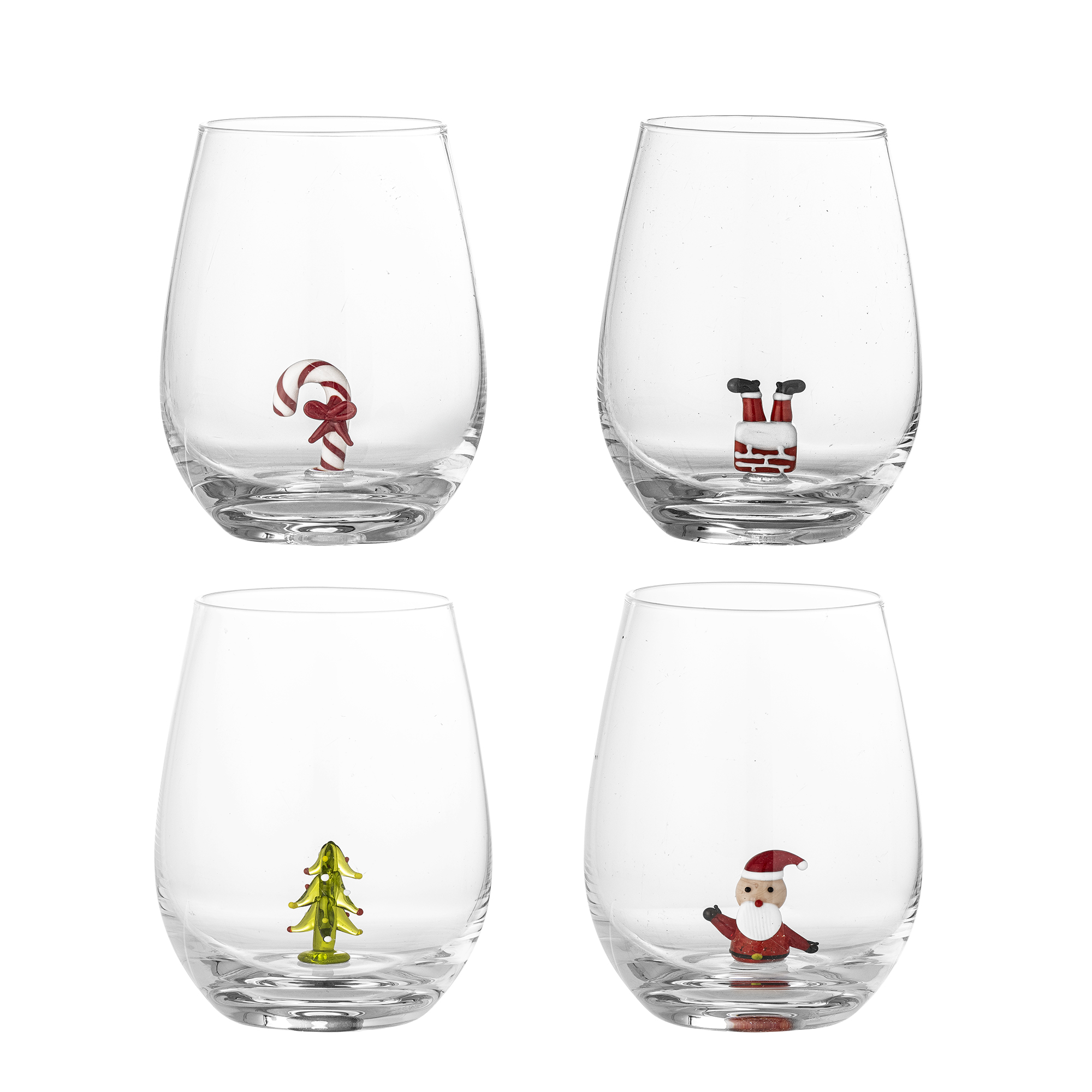 Bloomingville - Misa Drikkeglas, Multipak, Klar, Glas, D9xH12 cm, Set of 4