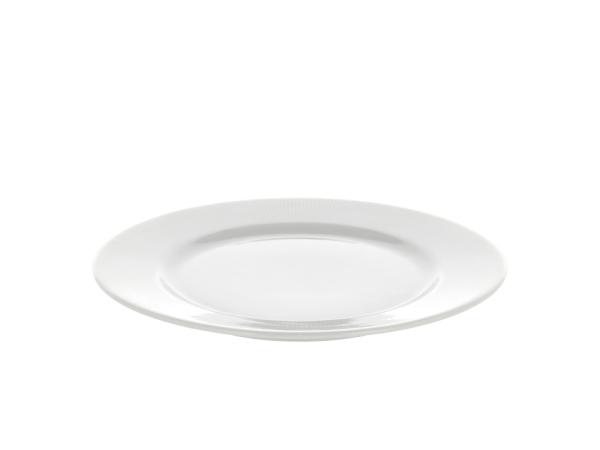 Pillivuyt -  Eventail Tallerken flad med fane Dia 22 cm Hvid