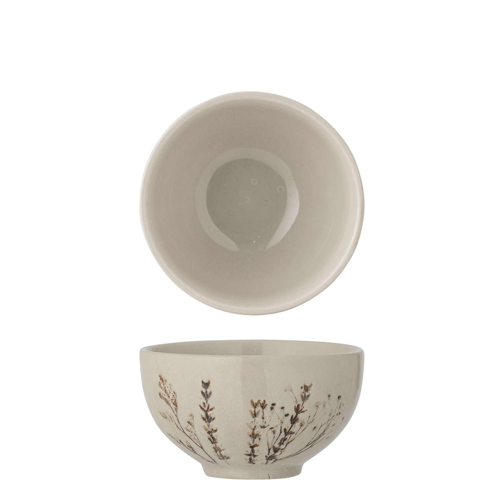 Bloomingville - Bea Skål, Natur, Stentøj, D11,5xH6,5 cm