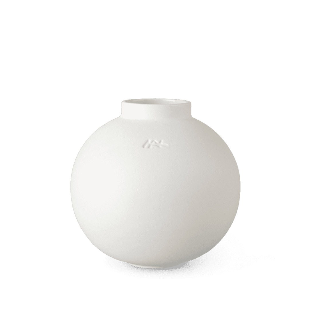 Se Kähler - Globo Vase H20 cm hvid hos Rikki Tikki Shop