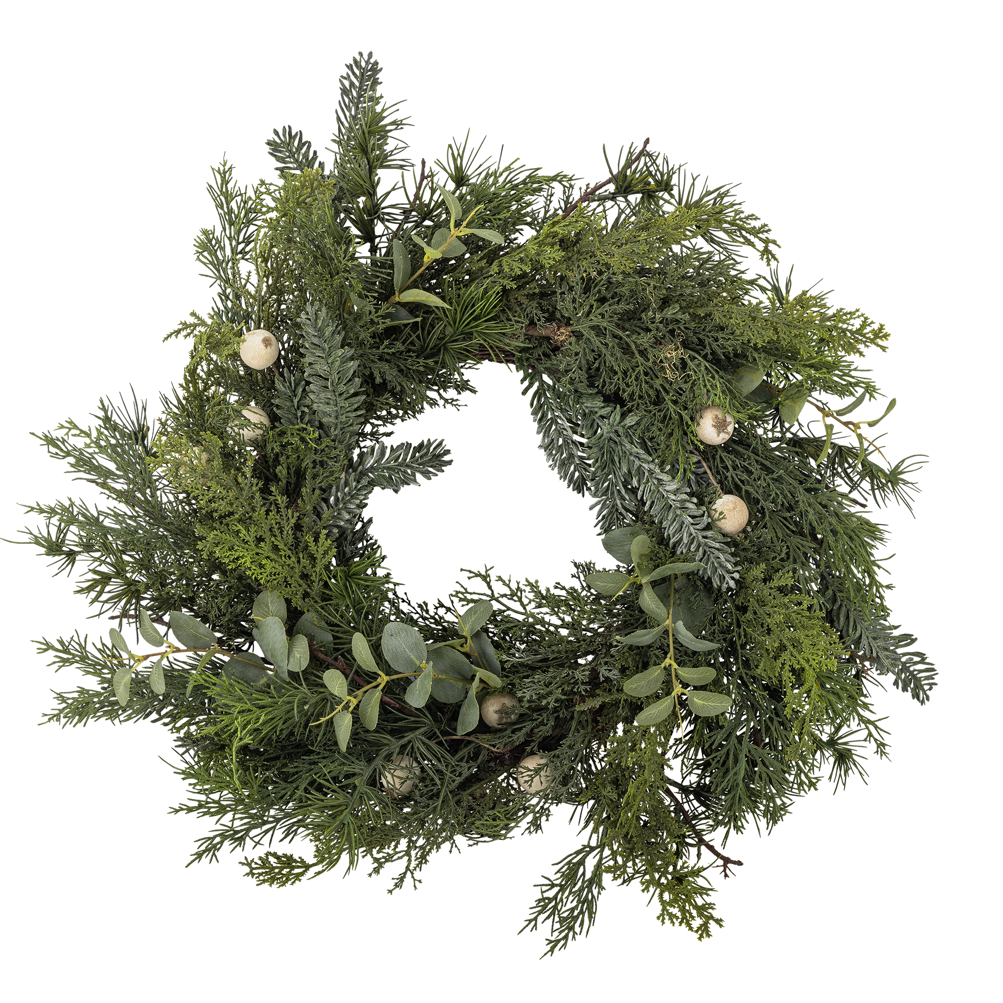 Bloomingville - Pine Krans, Grøn, Kunstige Blomster, D65xH14 cm