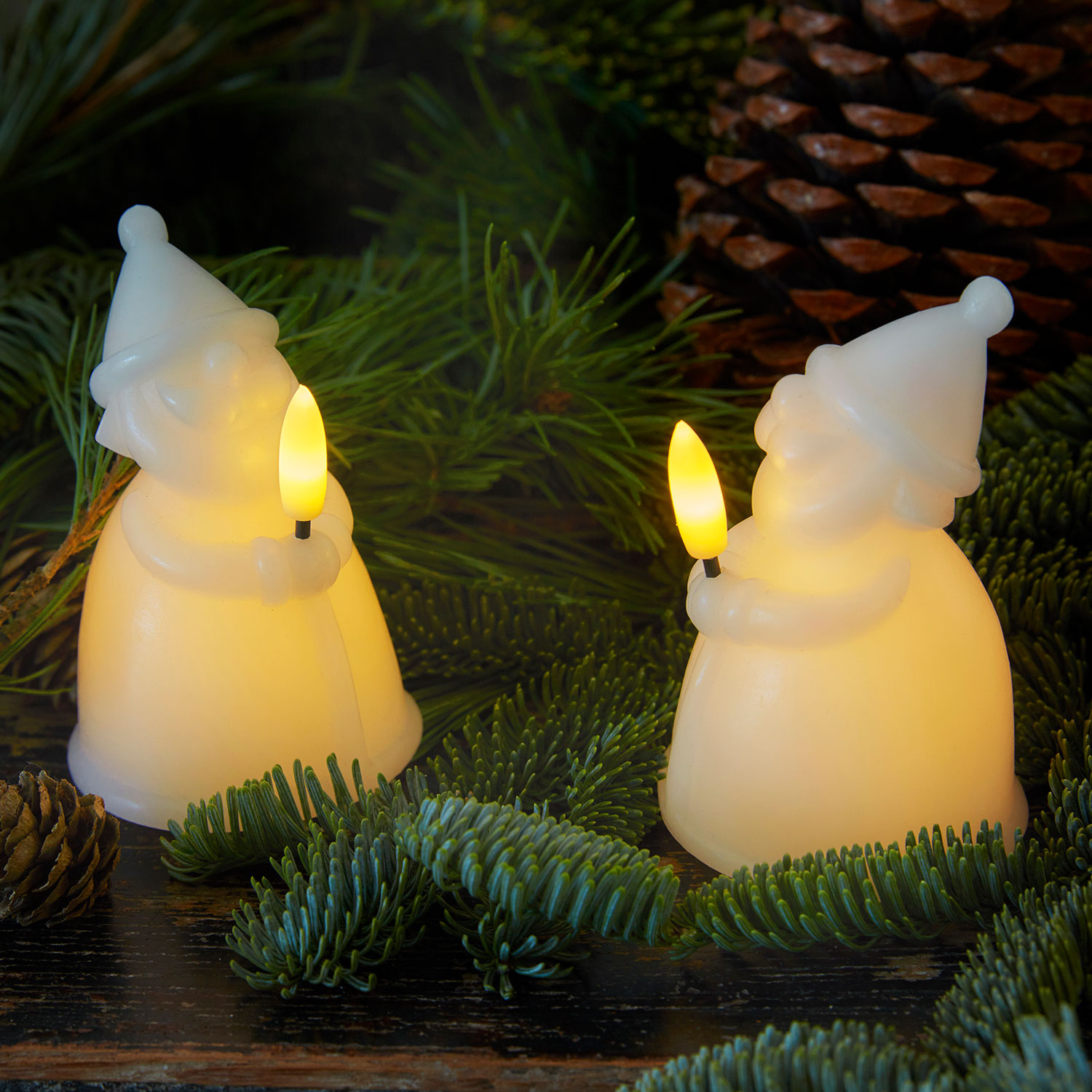Sirius - Claus, Santa 2 stk set, White