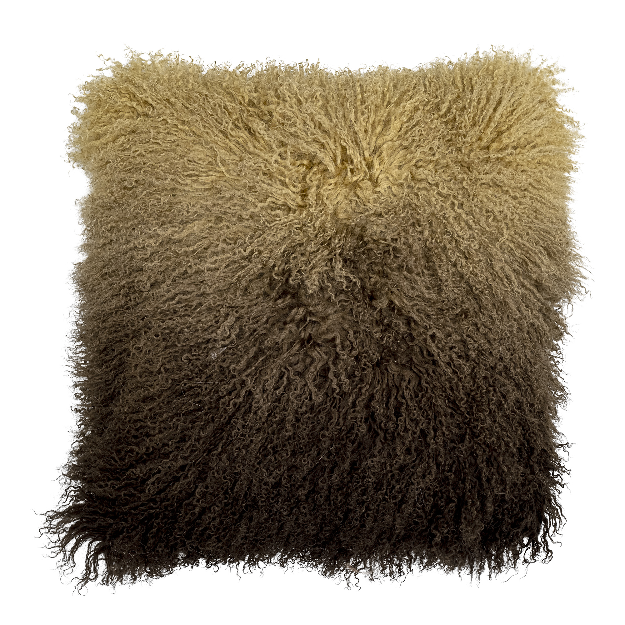 Bloomingville - Pansy Pude, Brun, Lambskin Tibetian billede