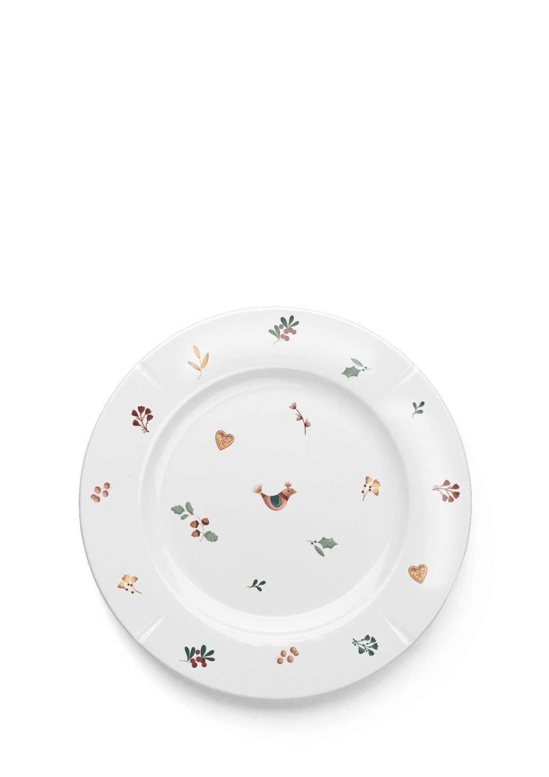 Grand Cru Cottage Tallerken Ø23 cm hvid med deko