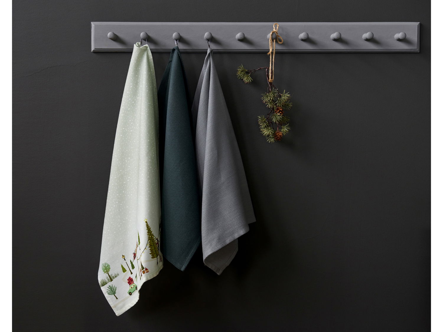 Viskestykke Bastian Diamond 50 x 70 cm Lys grå