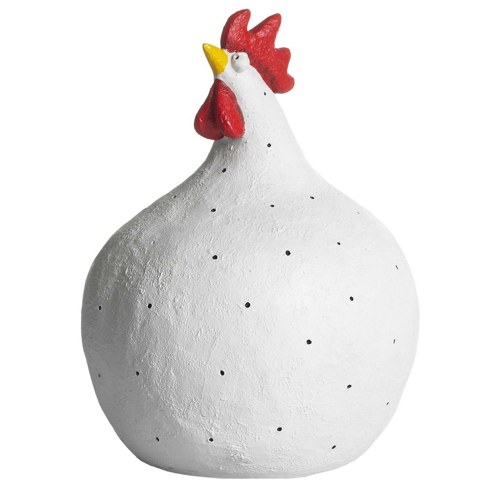Høne, hvid, 18 cm