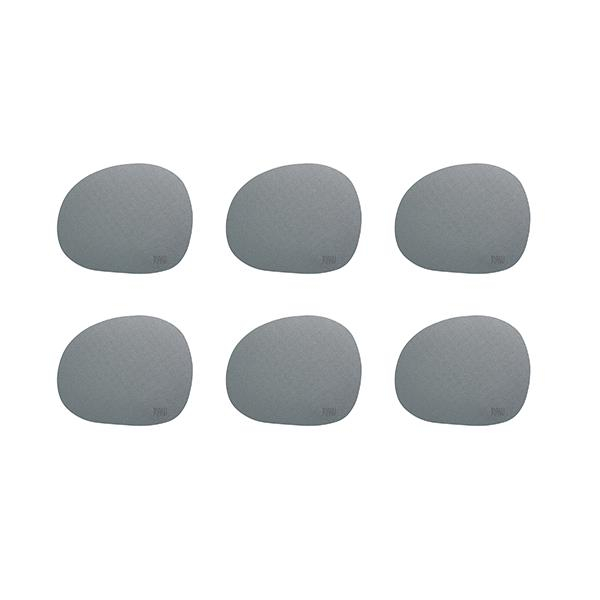 RAW Silicone - coaster grå 6 stk pakke 
