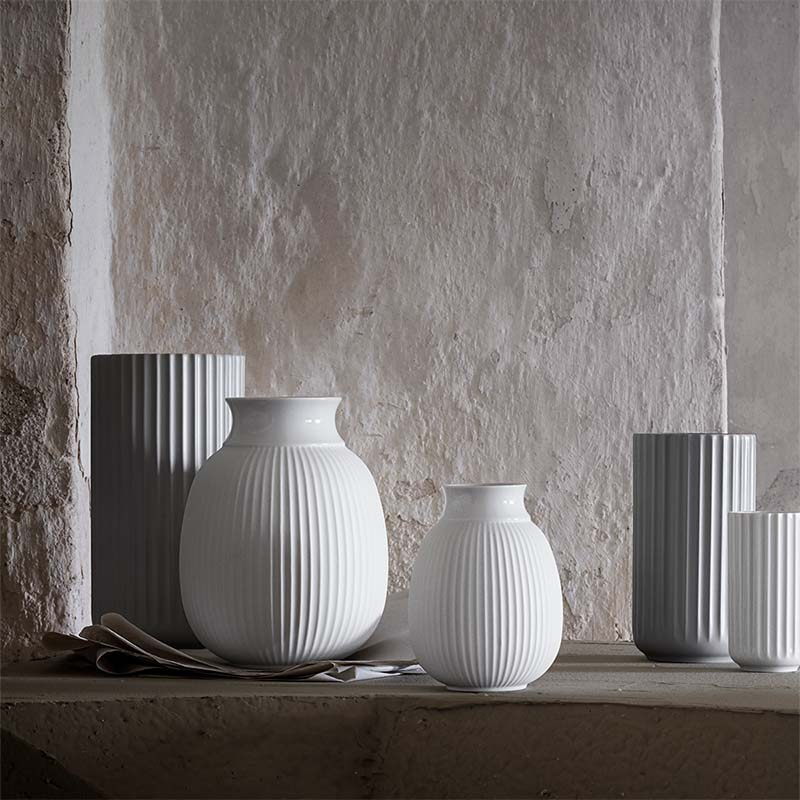 Curve Vase H13 hvid porcelæn