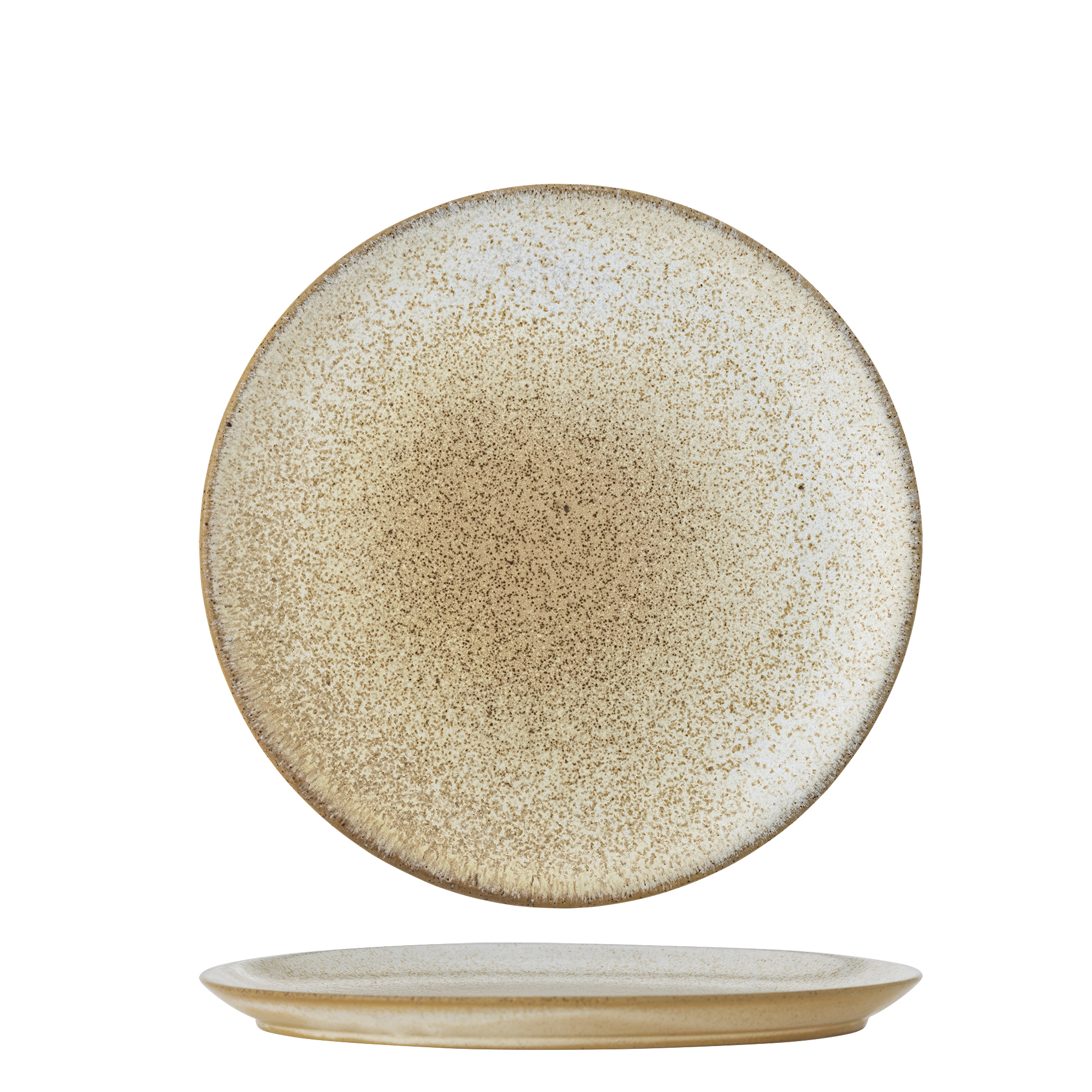 Bloomingville - Paula Tallerken, Natur, Stentøj, D20xH1,5 cm billede