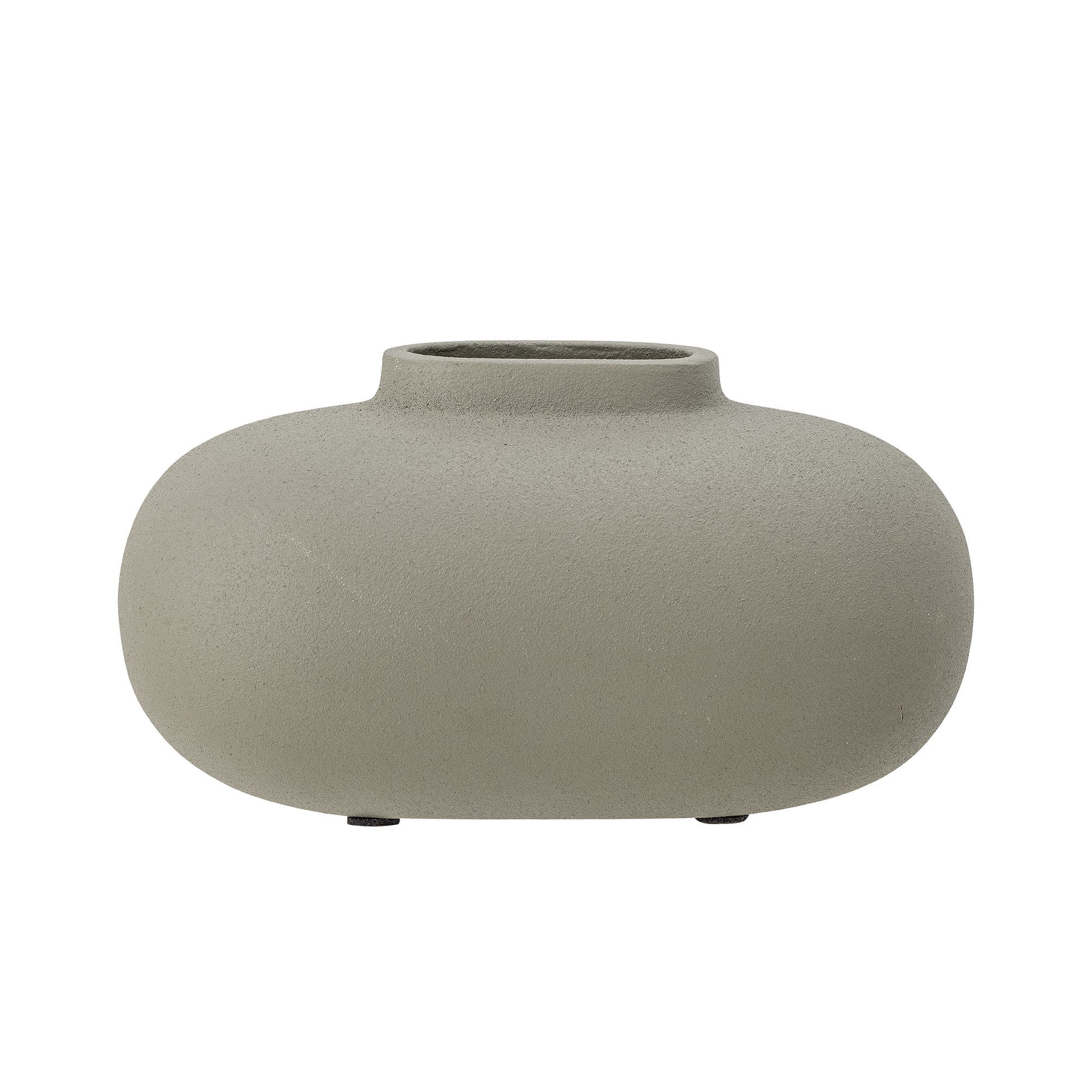 Vase Bloomingville Tezza aluminium grå H17xØ9 cm skulpturel minimalistisk design
